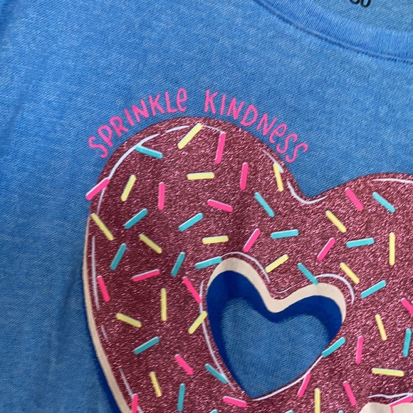 Relisted SO Sprinkle Kindness cozy glitter graphic top girls XL 14 / 16 - Picture 15 of 17